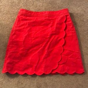 J crew scalloped edge skirt